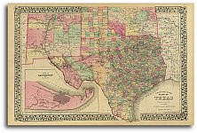Old Texas Map Prints Texas Historical Maps