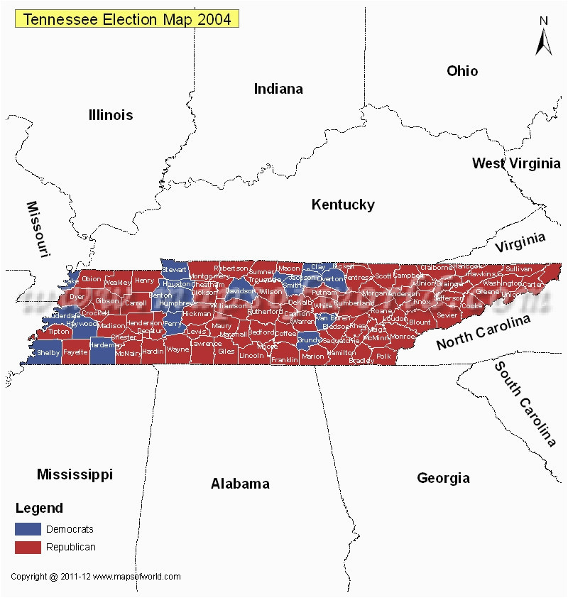 Political Map Of Tennessee States Political Map 2016 Printable Map Collection