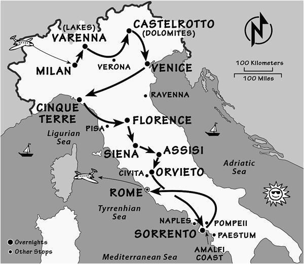 Rick Steves Italy Map Italy Itinerary where and when to Go to Italy by Rick Steves