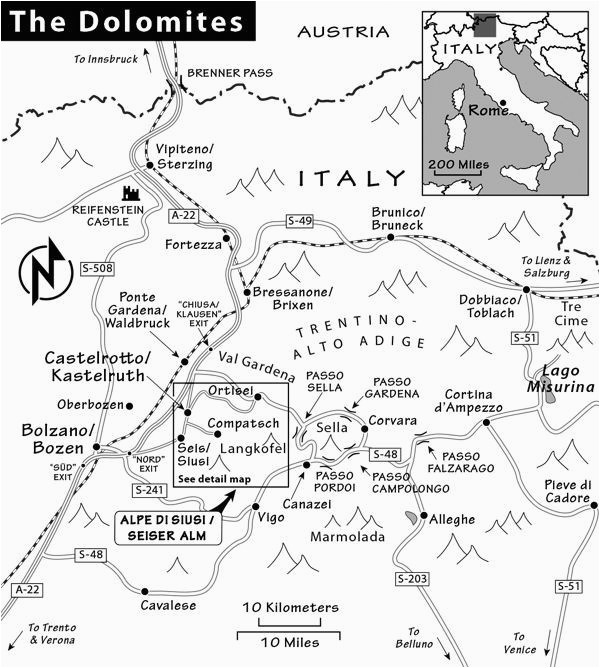 Rick Steves Map Of Italy Dolomites Travel Guide Resources Trip Planning Info by Rick Steves