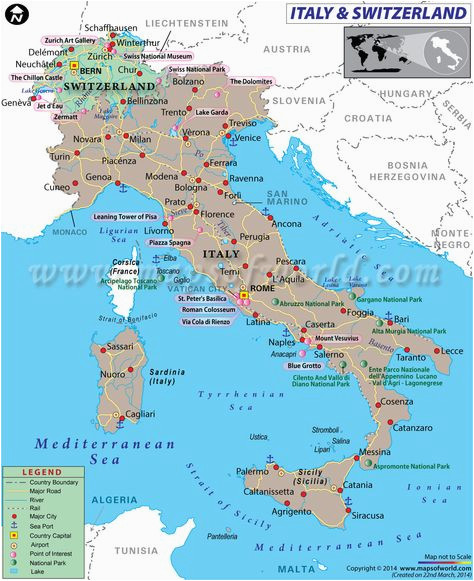 Road Map Of Italy and Switzerland Road Map Detailed Physical Map with Capitals Of the Earth