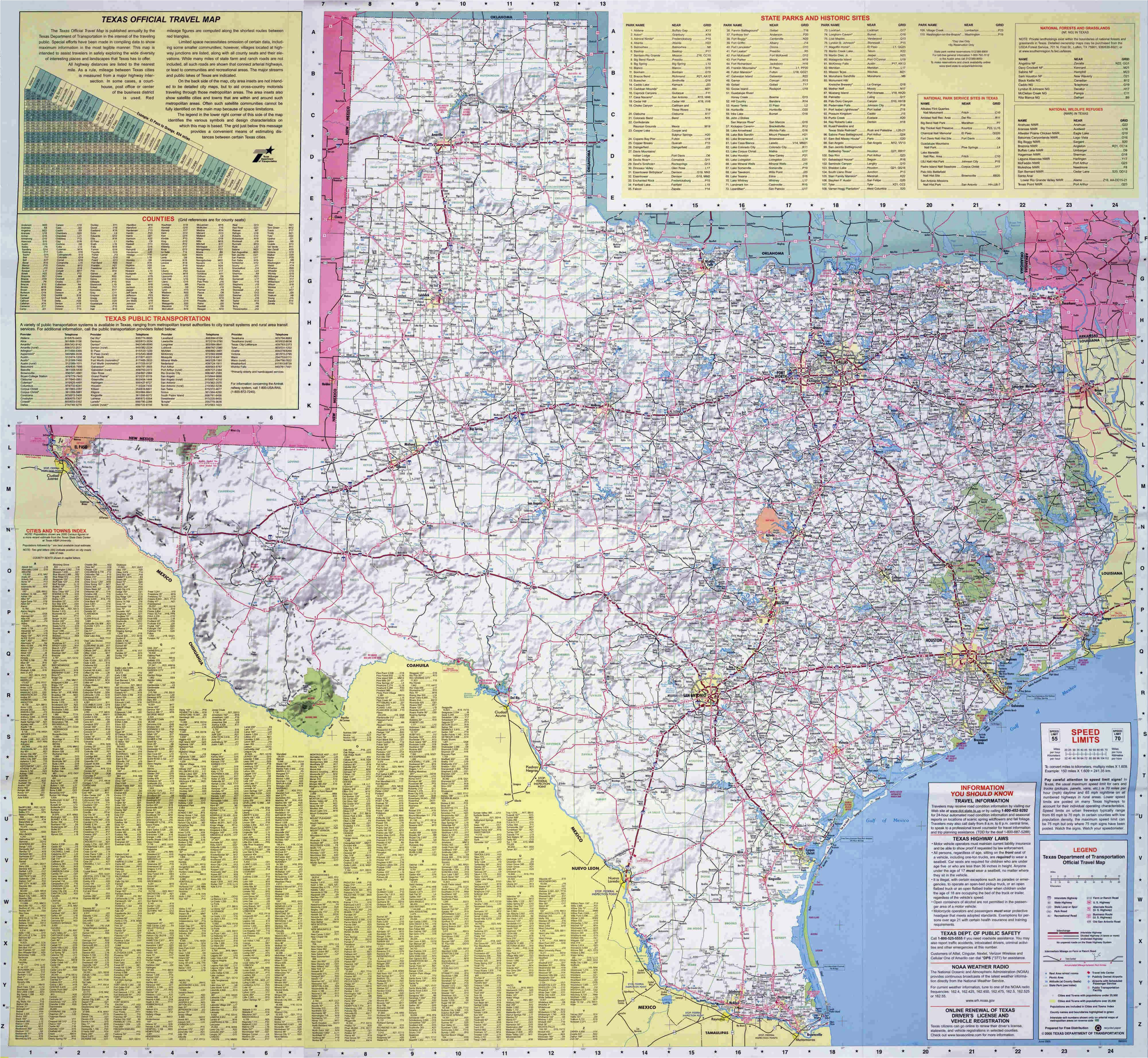Road Map Of south Texas Large Road Map Of the State Of Texas Texas State Large Road Map