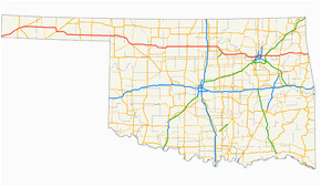 Road Map Of Texas and Oklahoma U S Route 412 In Oklahoma Wikivisually