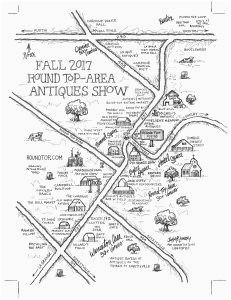 Round top Texas Map Antiques Show Map Round top Register Fall 2017 Round top