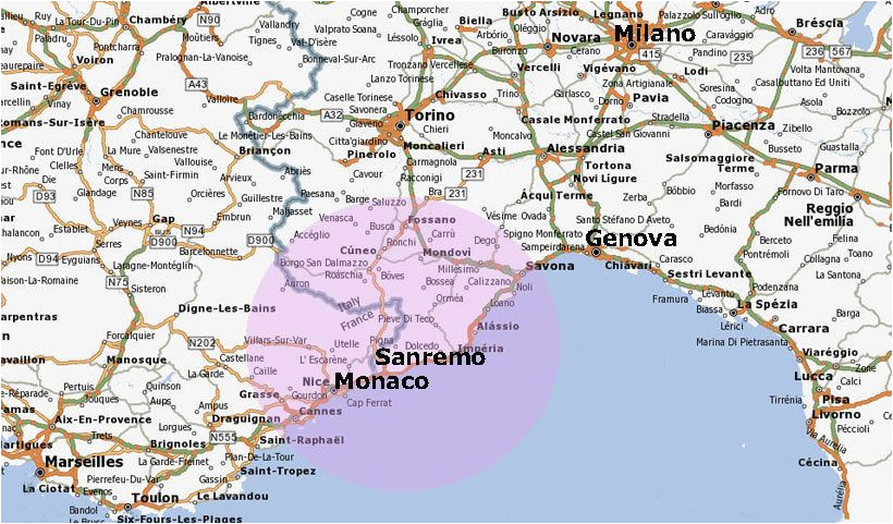San Remo Italy Map San Remo Italy Map Location Of San Remo Italy