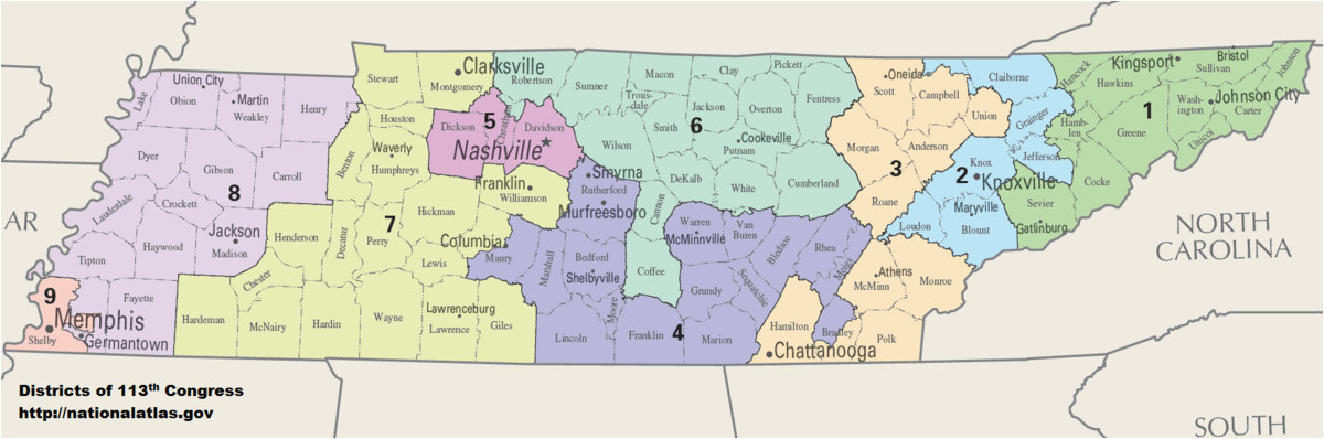 Springfield Tennessee Map Tennessee S Congressional Districts Wikipedia