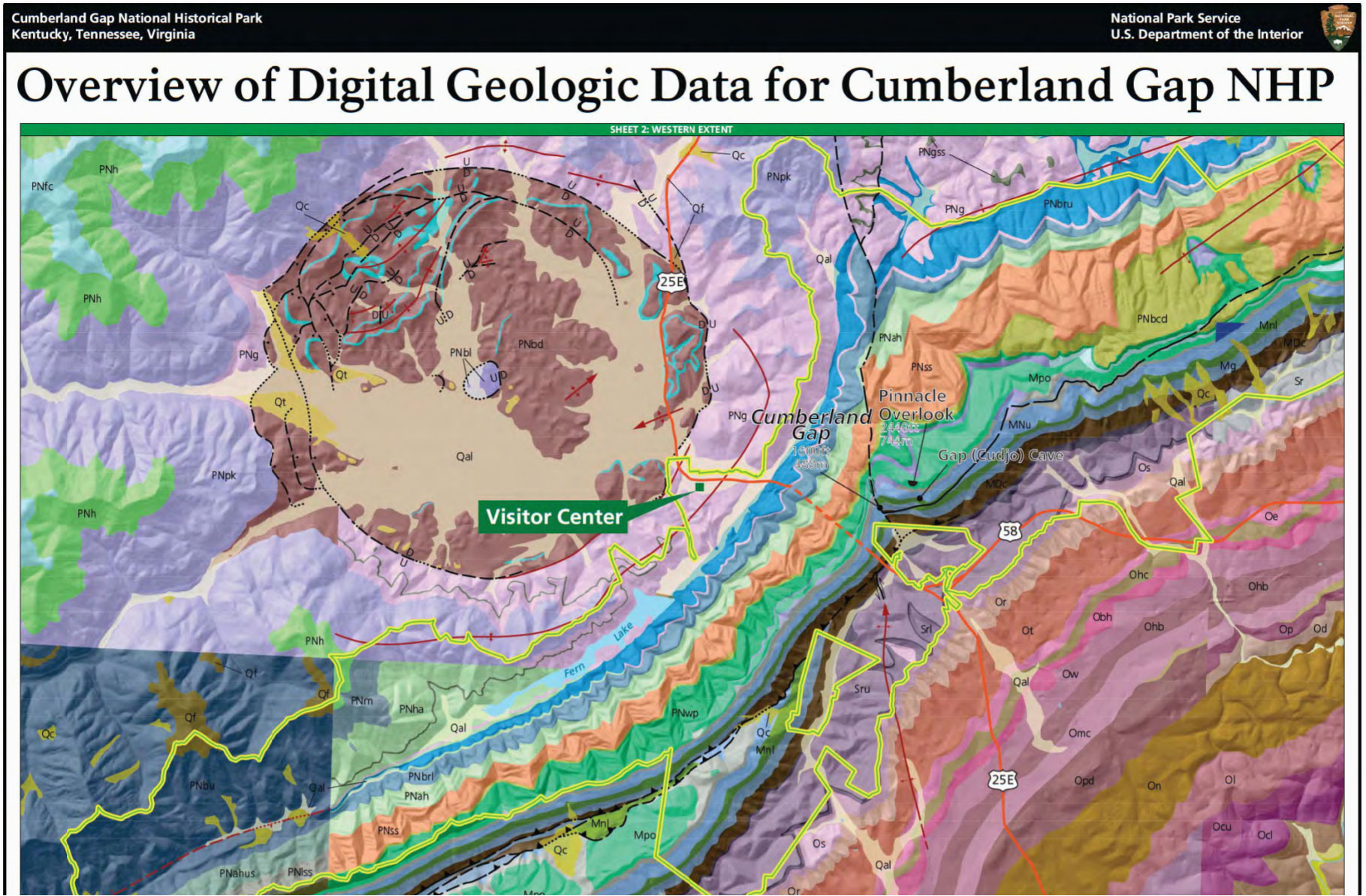 State Parks In Tennessee Map Nps Geodiversity atlas Cumberland Gap National Historical Park