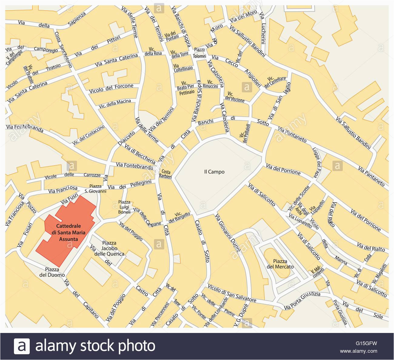 Street Map Of Siena Italy Historic Map Italy Stock Photos Historic Map Italy Stock Images