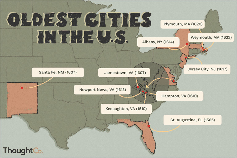 Tennessee Colony Tx Map 10 Oldest Cities In the United States