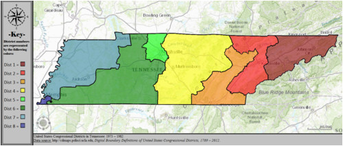 Tennessee Congressional Districts Map Tennessee S Congressional Districts Wikipedia