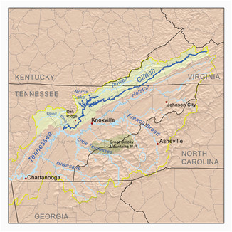 Tennessee River On Map Clinch River Wikipedia