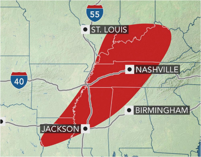 Tennessee tornado Map Severe Weather Outbreak May Spawn A Couple Of Strong tornadoes