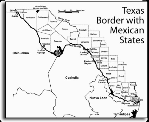 Texas and Mexico Border Map Map Of Texas Border with Mexico Business Ideas 2013