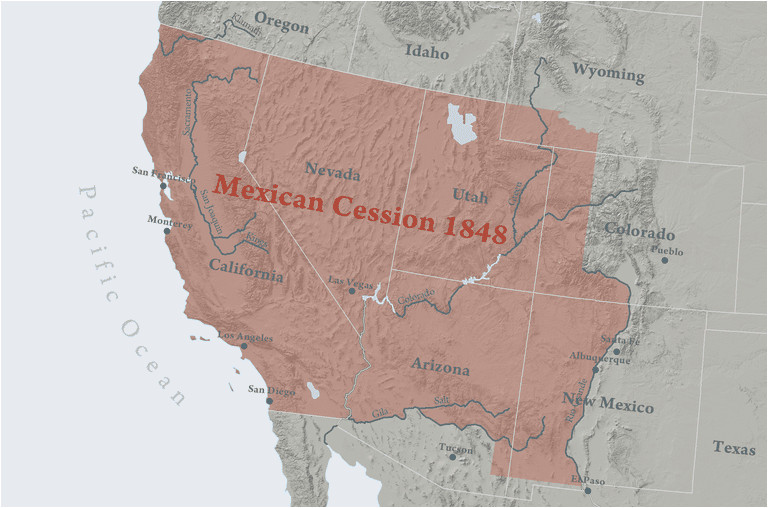 Texas and the Mexican War Map the Mexican American War