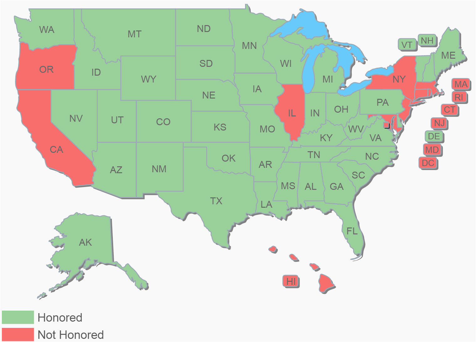 Texas Chl Reciprocity Map Georgia Carry Reciprocity Map Texas Chl Reciprocity Map Arizona