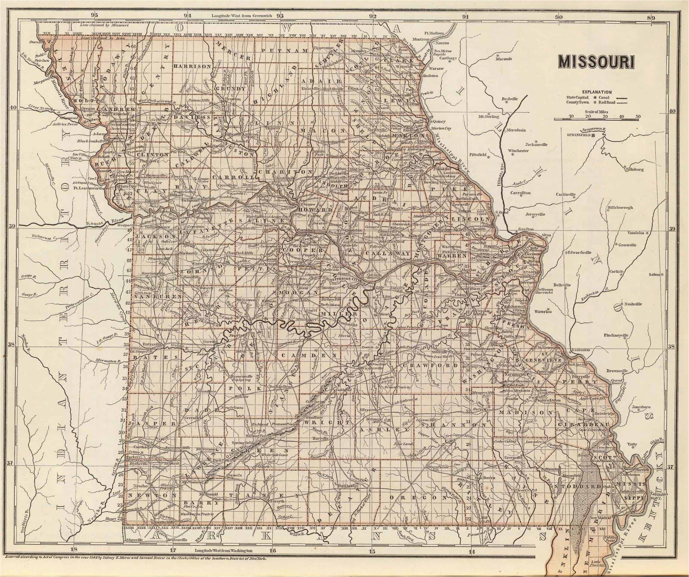 Texas County Missouri Map Old Historical City County and State Maps Of Missouri
