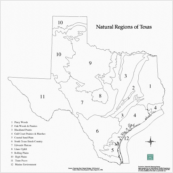 Texas Education Regions Map Texas Ecoregion Map Business Ideas 2013
