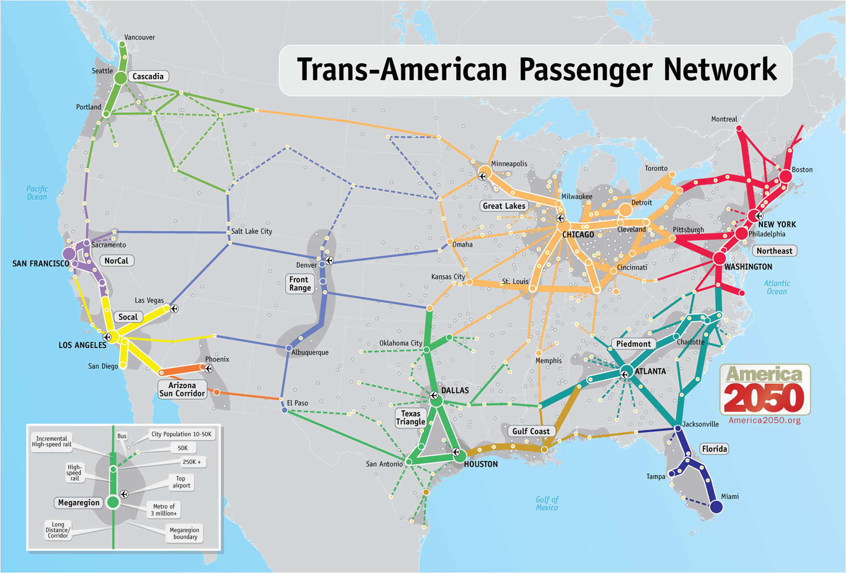 Texas High Speed Rail Map Our Maps America 2050