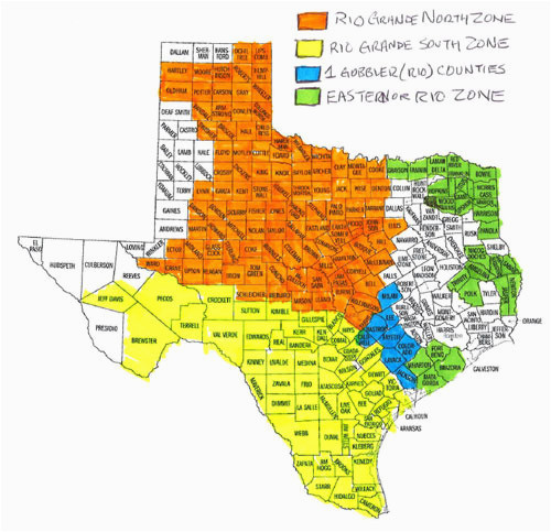 Texas Deer Hunting Zones Map