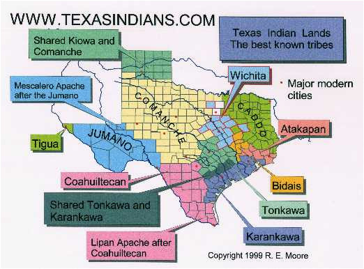 Texas Indian Tribes Map Map Of Texas Indians Business Ideas 2013