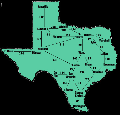 Texas Mileage Map Us Map Texas Cities Business Ideas 2013