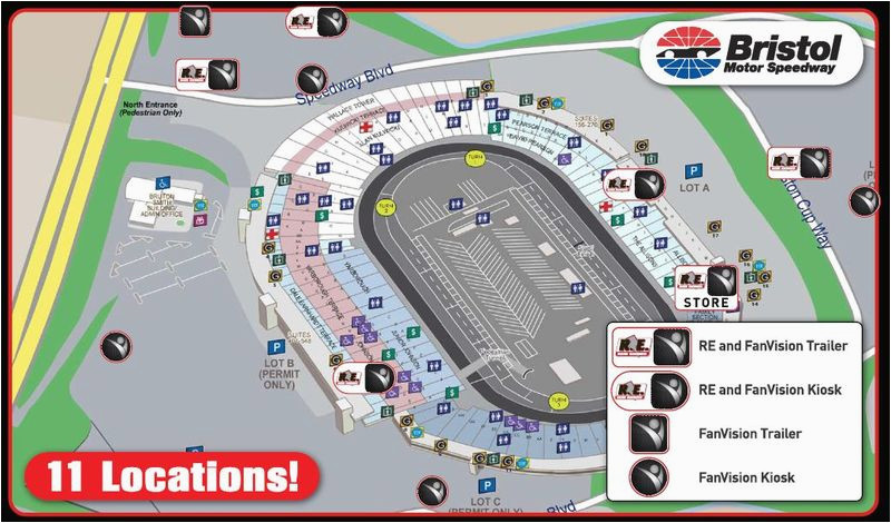 Texas Motor Speedway Parking Map Bristol Motor Speedway Adds Full Service Scanner Station to Enhance