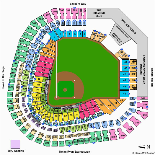 Texas Rangers Ballpark Seating Map 40 Rangers Ballpark Seating Chart with Seat Numbers Inspiration