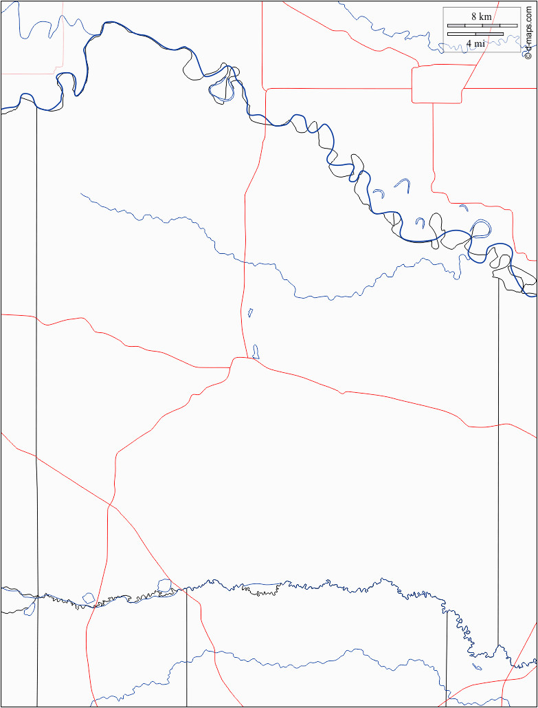 Texas Red River Map Red River County Kostenlose Karten Kostenlose Stumme Karte