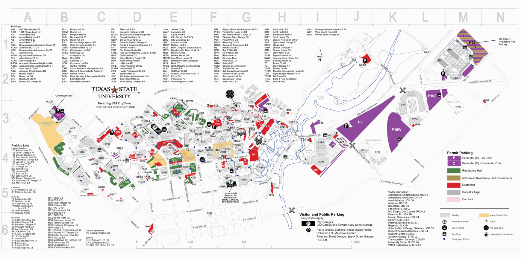 Texas State Parking Map Map Texas State Business Ideas 2013