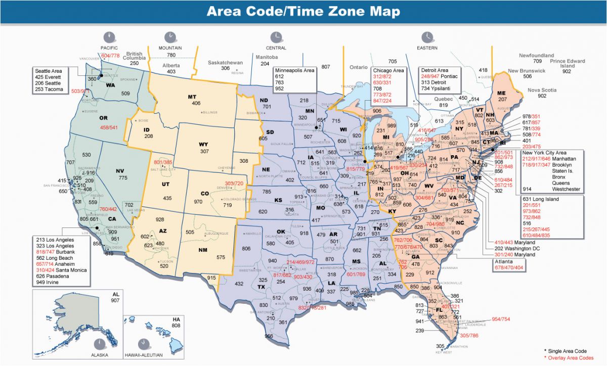 Texas Time Zone Map Us area Code Map with Time Zones Uas Map the