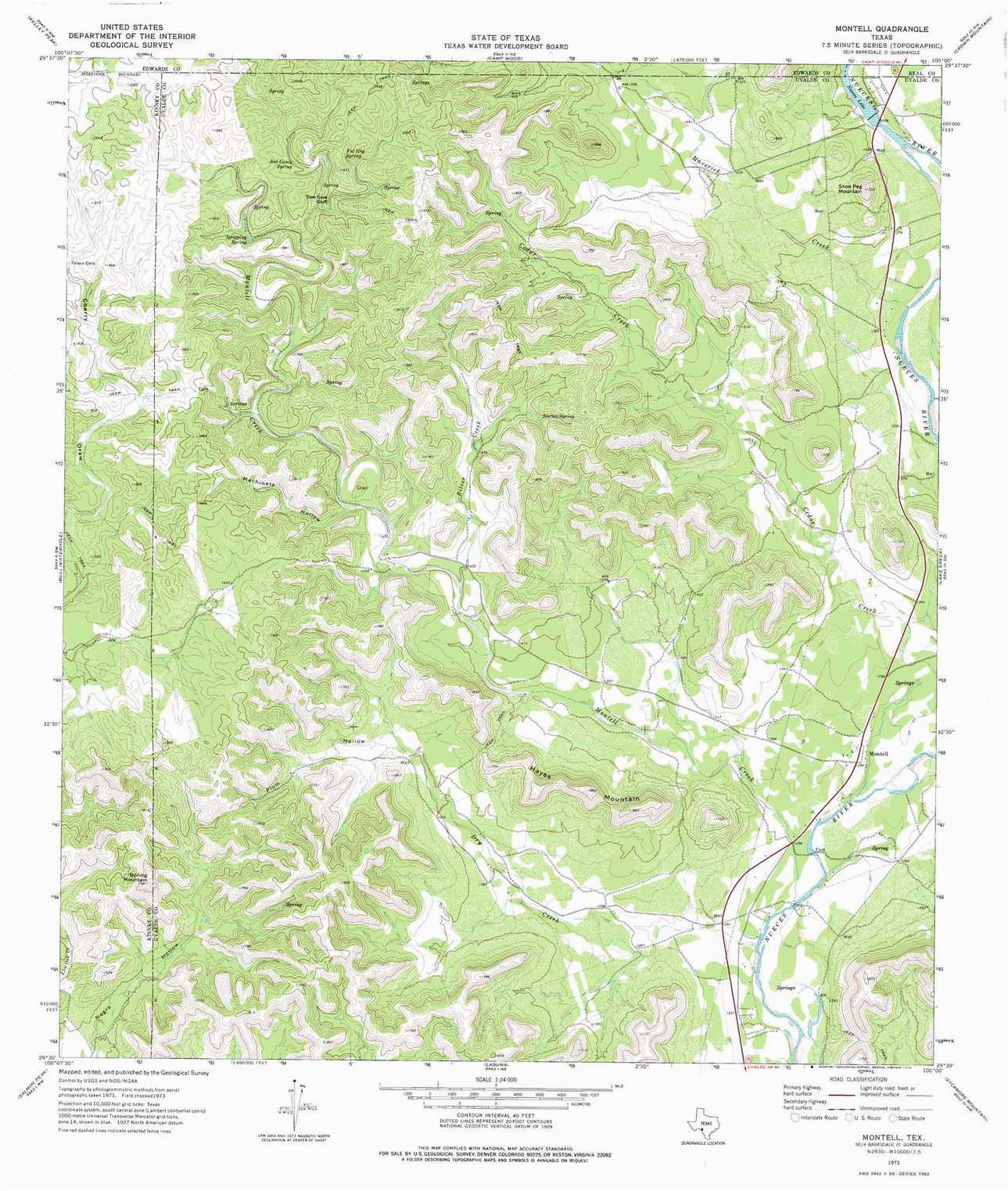 Usgs topo Maps Texas Montell topographic Map Tx Usgs topo Quad 29100e1