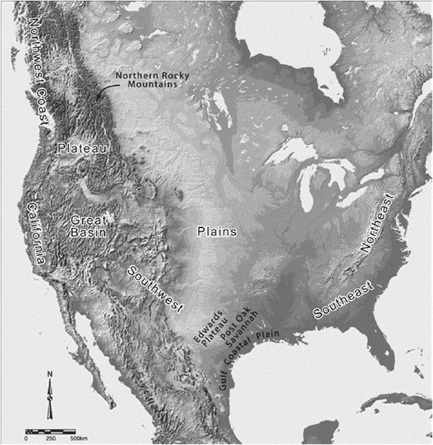 Vegetation Map Of Texas Physiographic Map Of north America Showing the Culture areas and