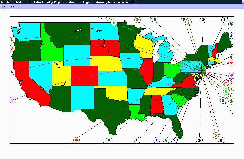 Venus Texas Map Local Space and astrocartography Maps