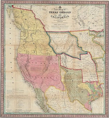 Where is West Texas On A Map Map Of Texas California and oregon 1846 Map Usa Cartography