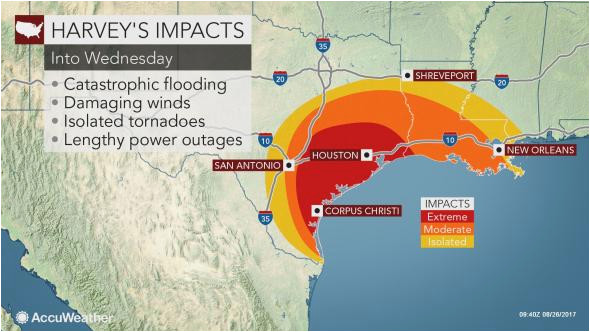 Wind Map Texas torrential Rain to Evolve Into Flooding Disaster as Major Hurricane