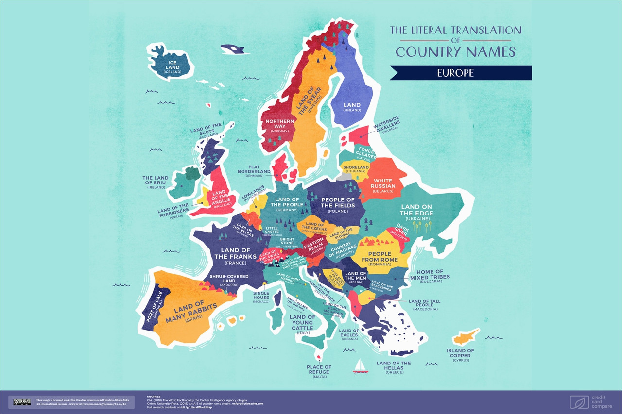 World Map Showing Italy World Map the Literal Translation Of Country Names