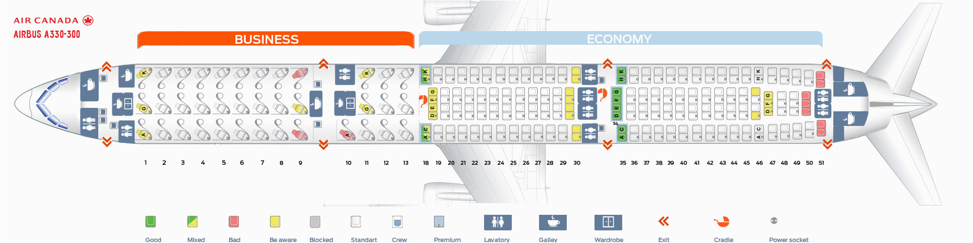 Air Canada A333 Seat Map Photos Airbus A330 300 333 V2 Drawings Art Gallery