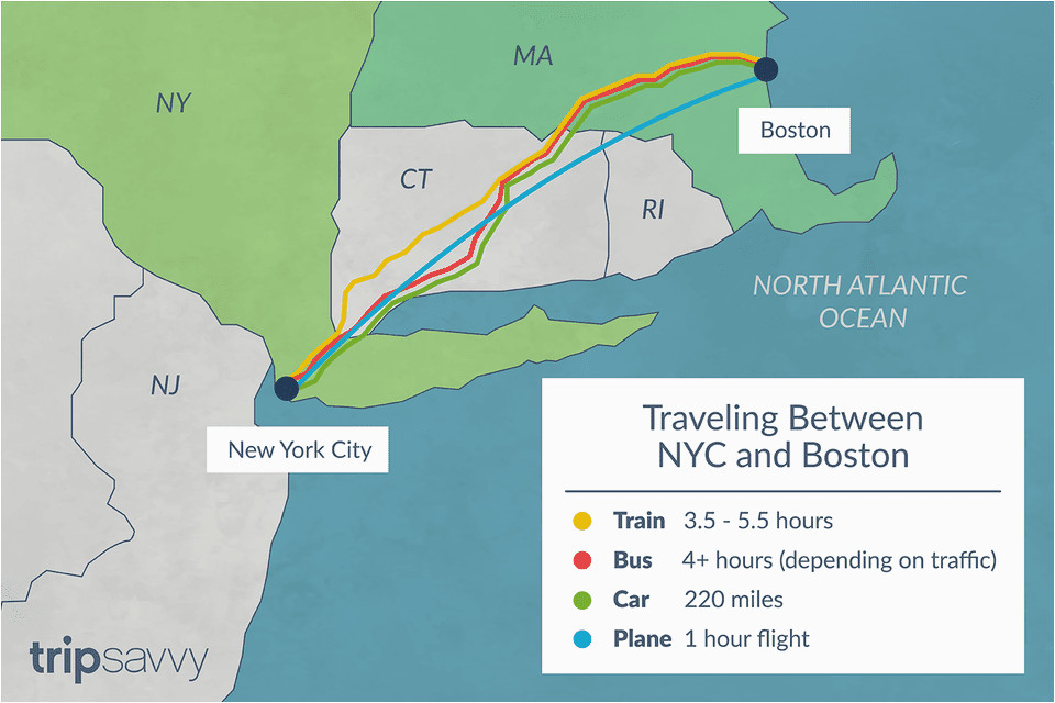 Amtrak Map New England How to Travel Between New York City and Boston