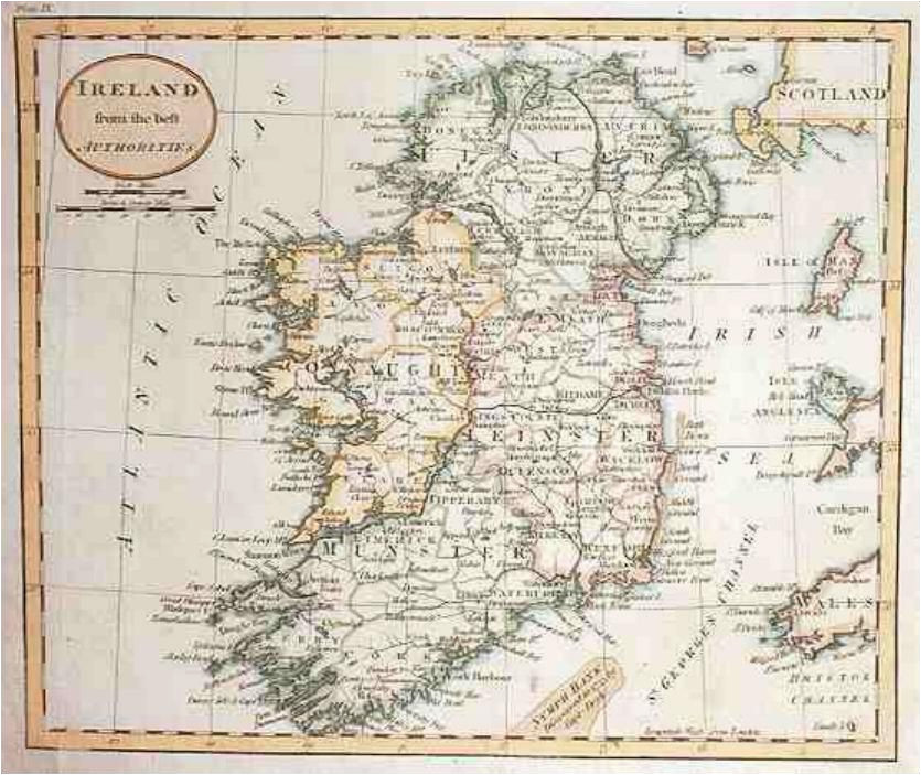 Ancient Maps Of Ireland Map Of Ireland In 1800 Russell Maps Map Historical