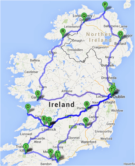 Athlone Map Of Ireland the Ultimate Irish Road Trip Guide How to See Ireland In 12