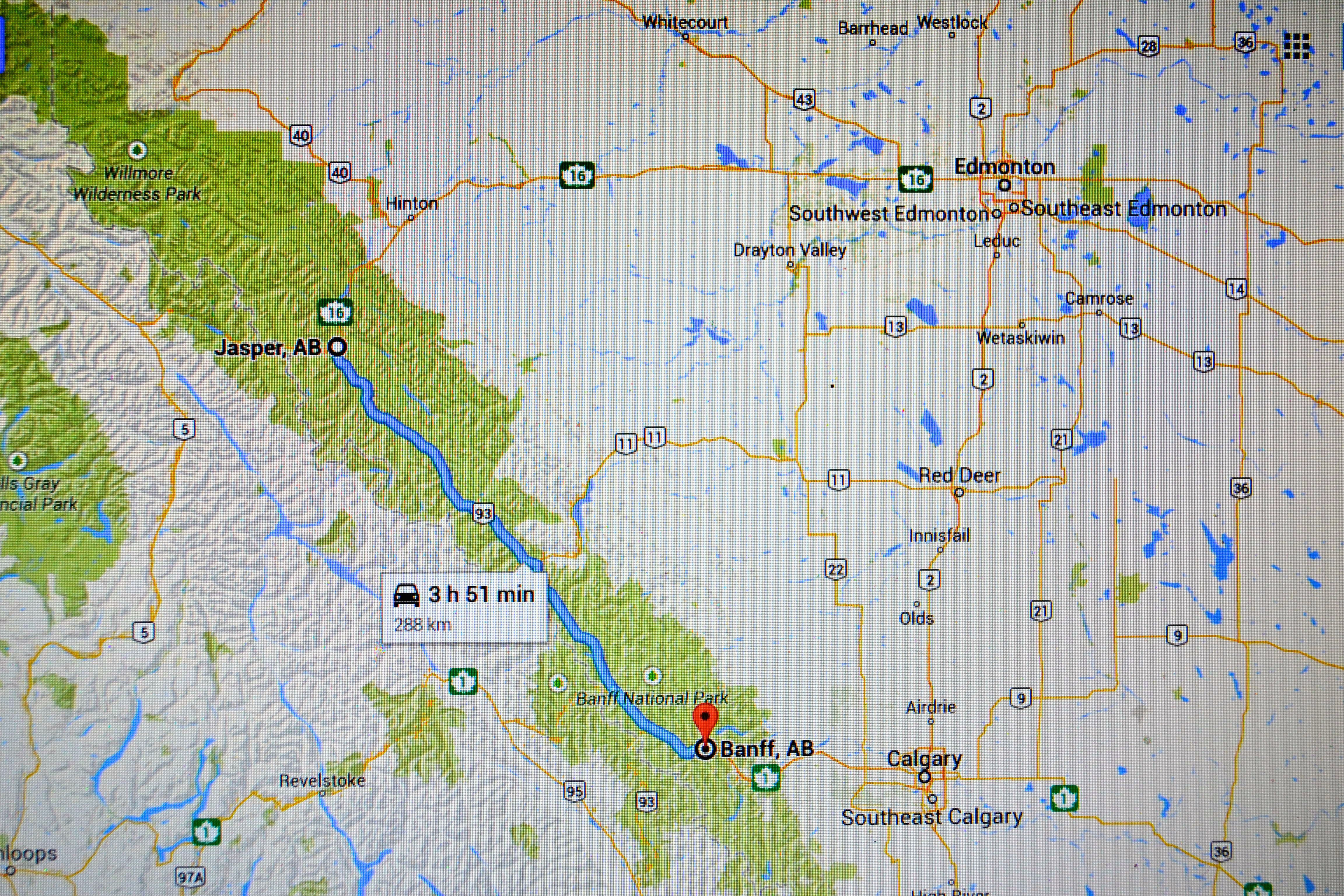 Banff Canada Maps Google Jasper Vs Banff In the Canadian Rockies