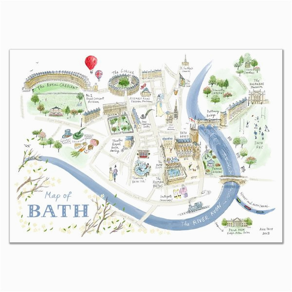 Bath In England Map Alice Tait Map Of Bath Print Map Love In 2019 Bath England Map