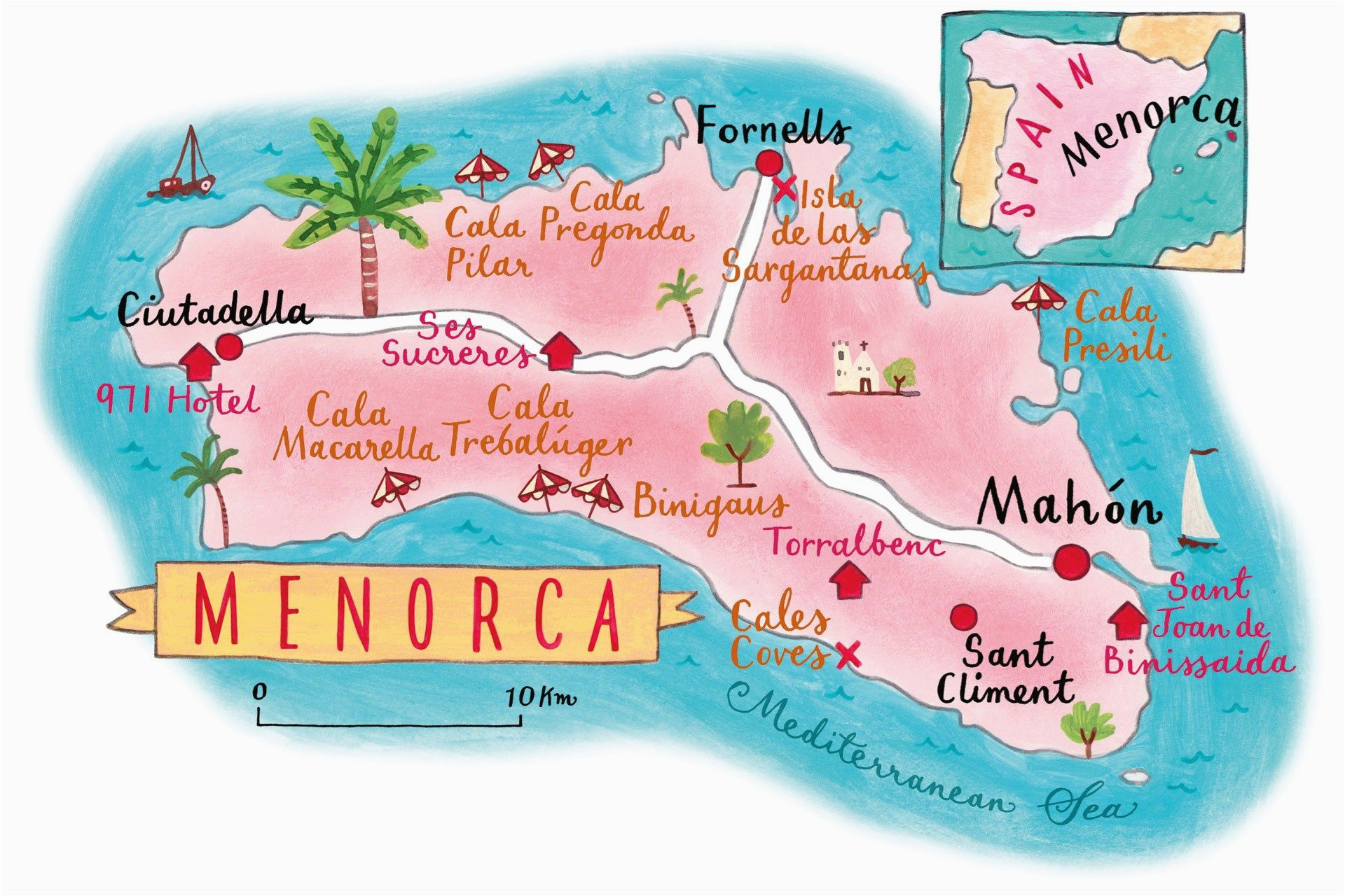 Beaches In Spain Map Menorca the Beat Free Balearic island Places to Go Menorca
