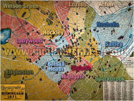 Birmingham On Map Of England Birmingham History Information Photographs Genealogy