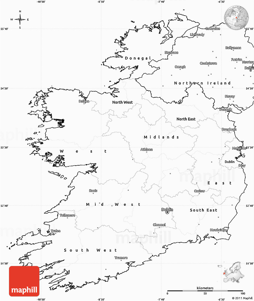 Blank Map Of Ireland with Rivers Blank Simple Map Of Ireland