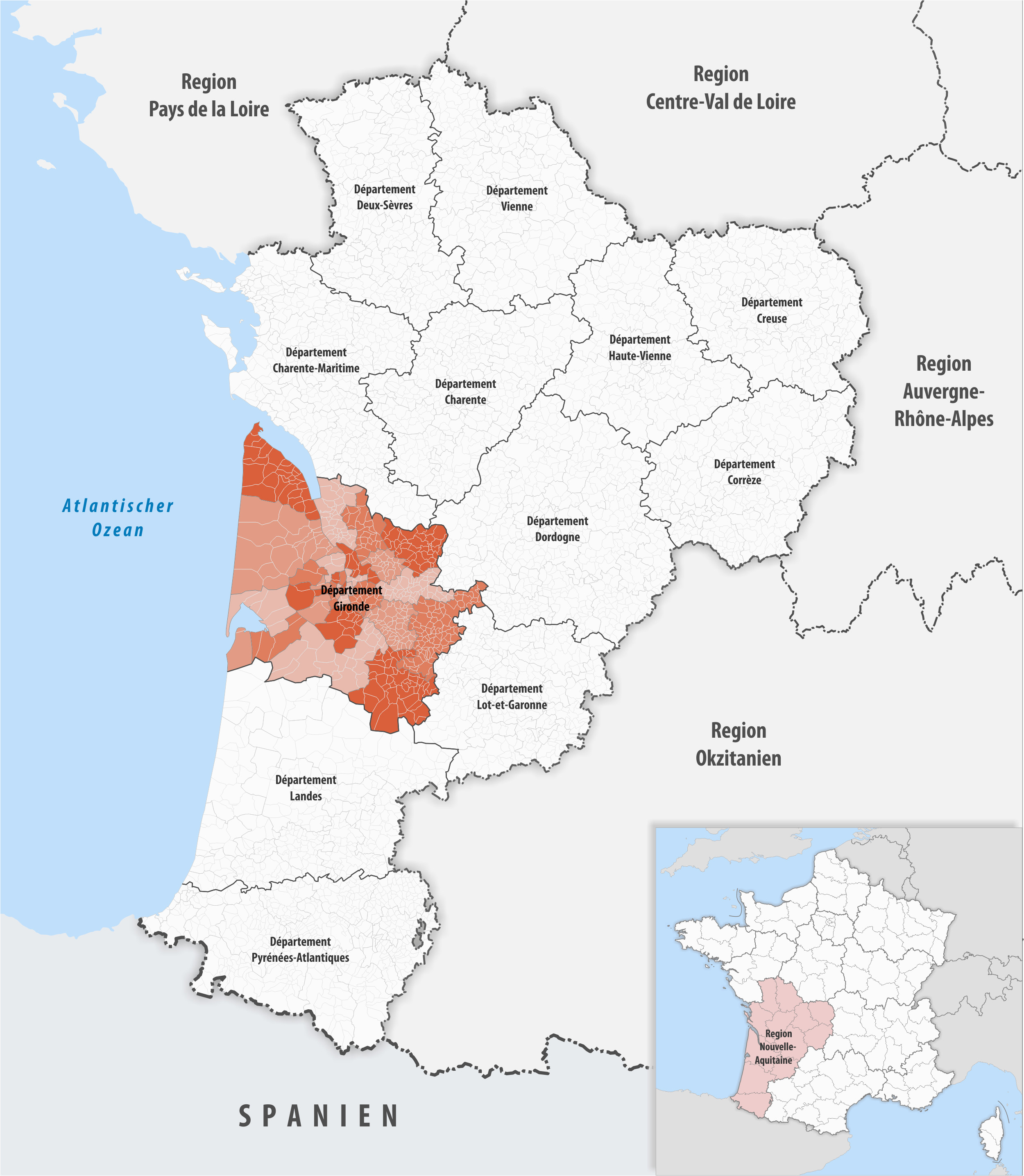 Bordeaux On Map Of France Datei Locator Map Of Departement Gironde 2018 Png Wikipedia