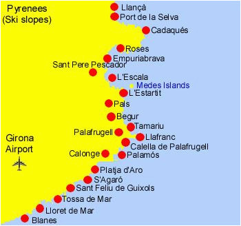 Calella Spain Map Costa Brava Espana Spain Map Spaintoursim Spain All