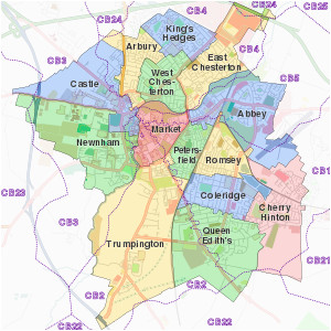 Cambridge On A Map Of England Cambridge Wikivisually
