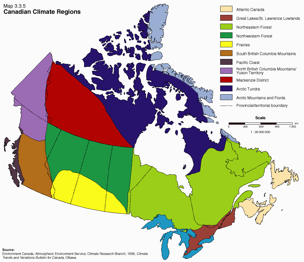 Canada Climate Regions Map Climate and Main Natural Resources Canada Ontario Map