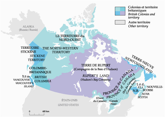 Canada East and Canada West Map Canadian Geographic Historical Maps